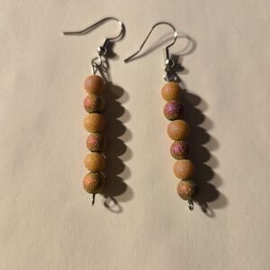 Hand crafted beaded earrings.